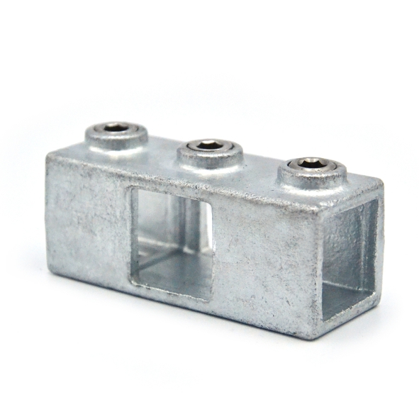 Kruisstuk in een vlak type 22S - 25mm Steigerbuiskoppeling vierkant zilver 