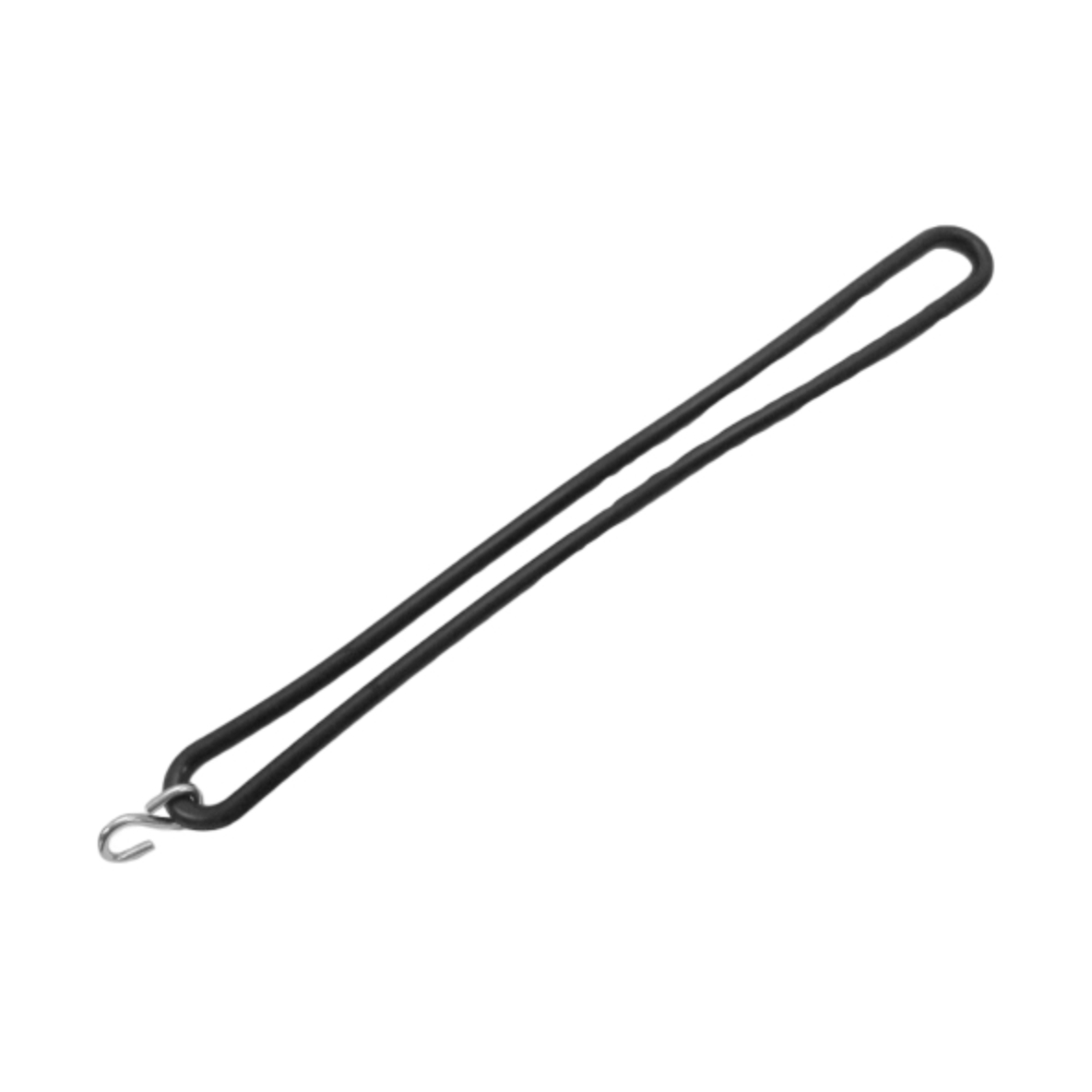 Tir-rubber 8mm 40cm met 1 aangeknepen s-haak