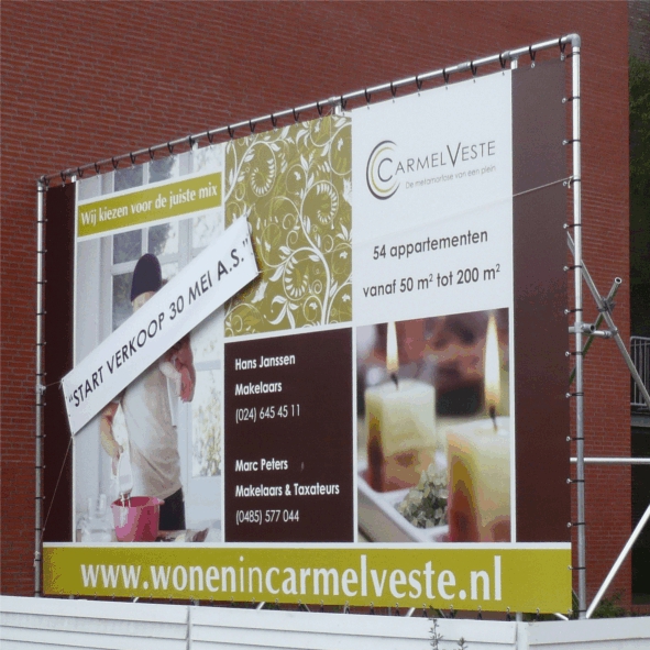 Vrijstaand frame 600x400cm 150cm boven het maaiveld