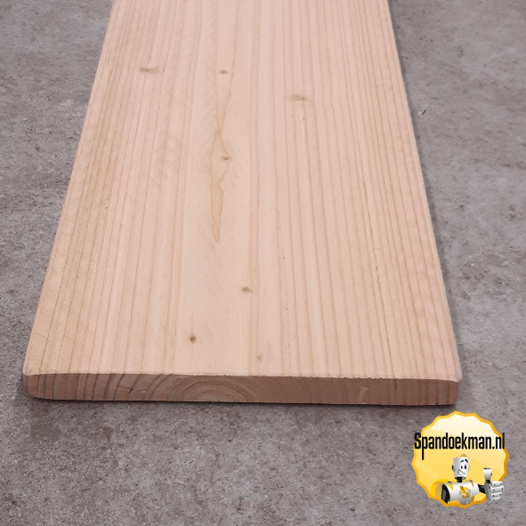 Plank douglas 60cm lang - 25x2,4cm rondom geschuurd