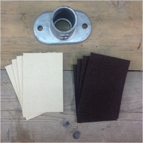 4 vellen antikrasvilt buiskoppeling meubel bruin 10x15cm
