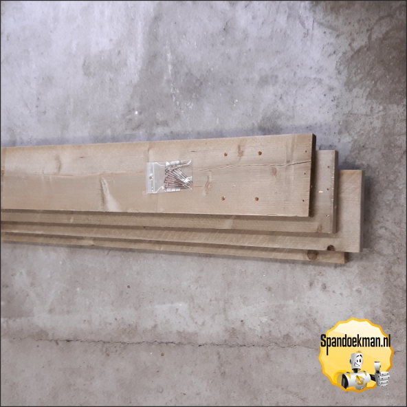 Moestuinbak breed Vintage steigerhout 126x126x20cm