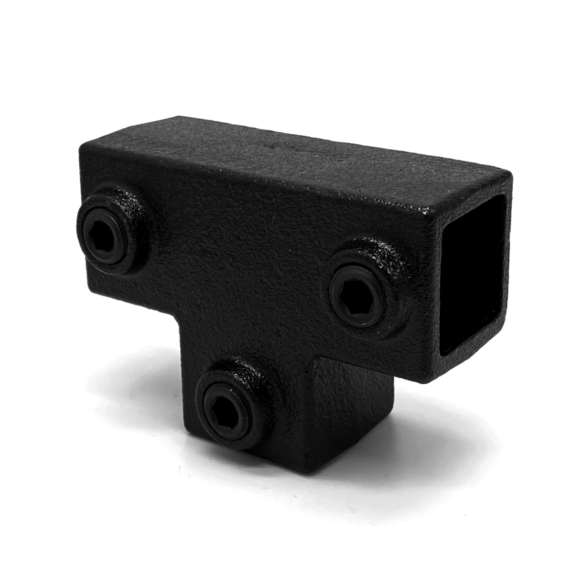 Lang T-stuk type 4S - 25mm Steigerbuiskoppeling vierkant Zwart 