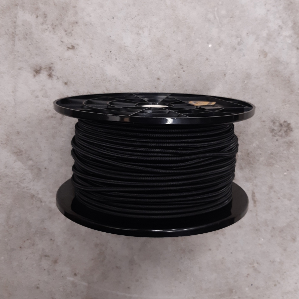 Koord Elastiek 4mm zwart multi PE - rol van 100 meter