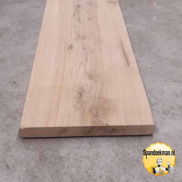 Plank Rustiek eiken 60cm lang - 21x2,4cm geschuurd en gestopt