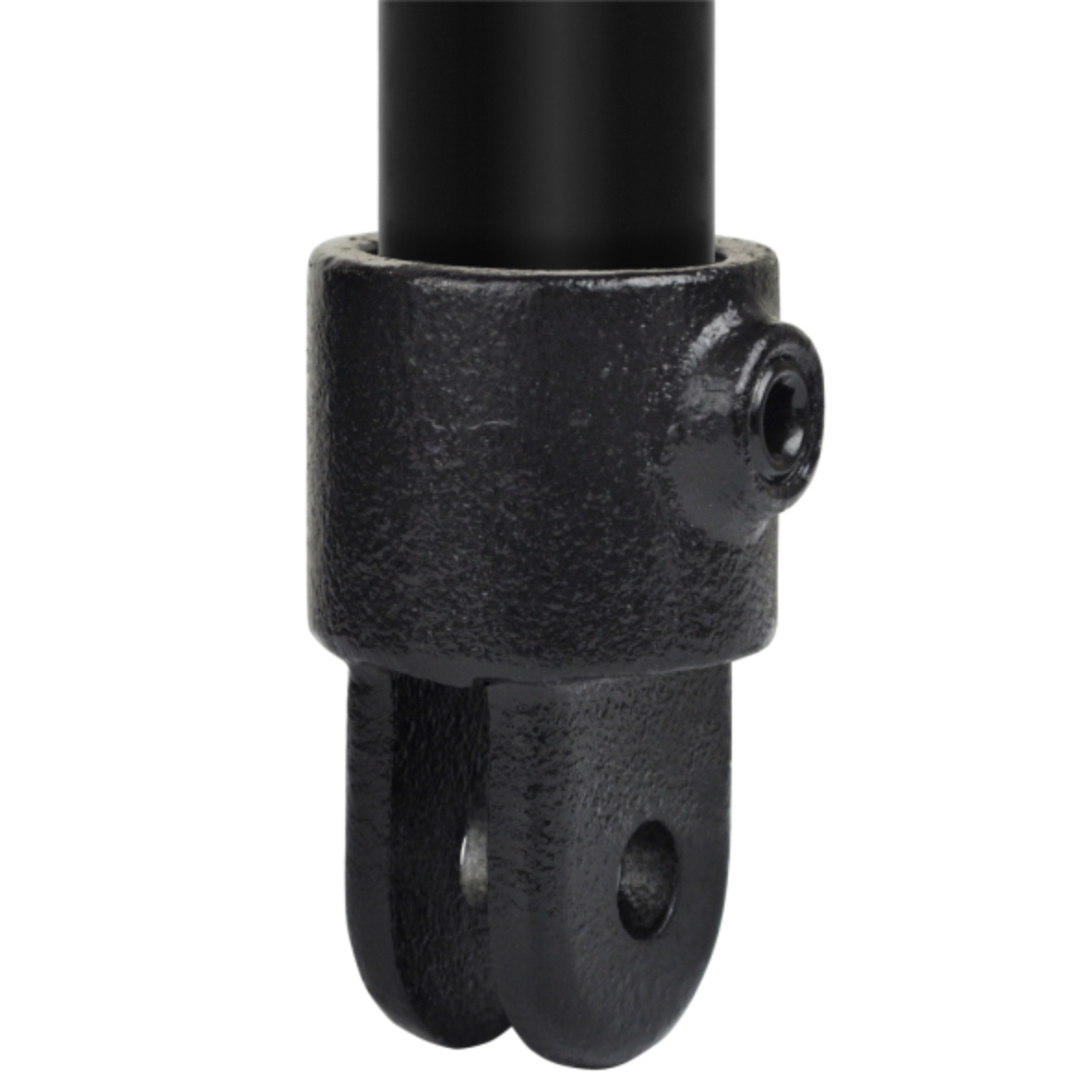 Huls van enkel scharnierstuk type 42 - 42,4mm Steigerbuiskoppeling zwart 