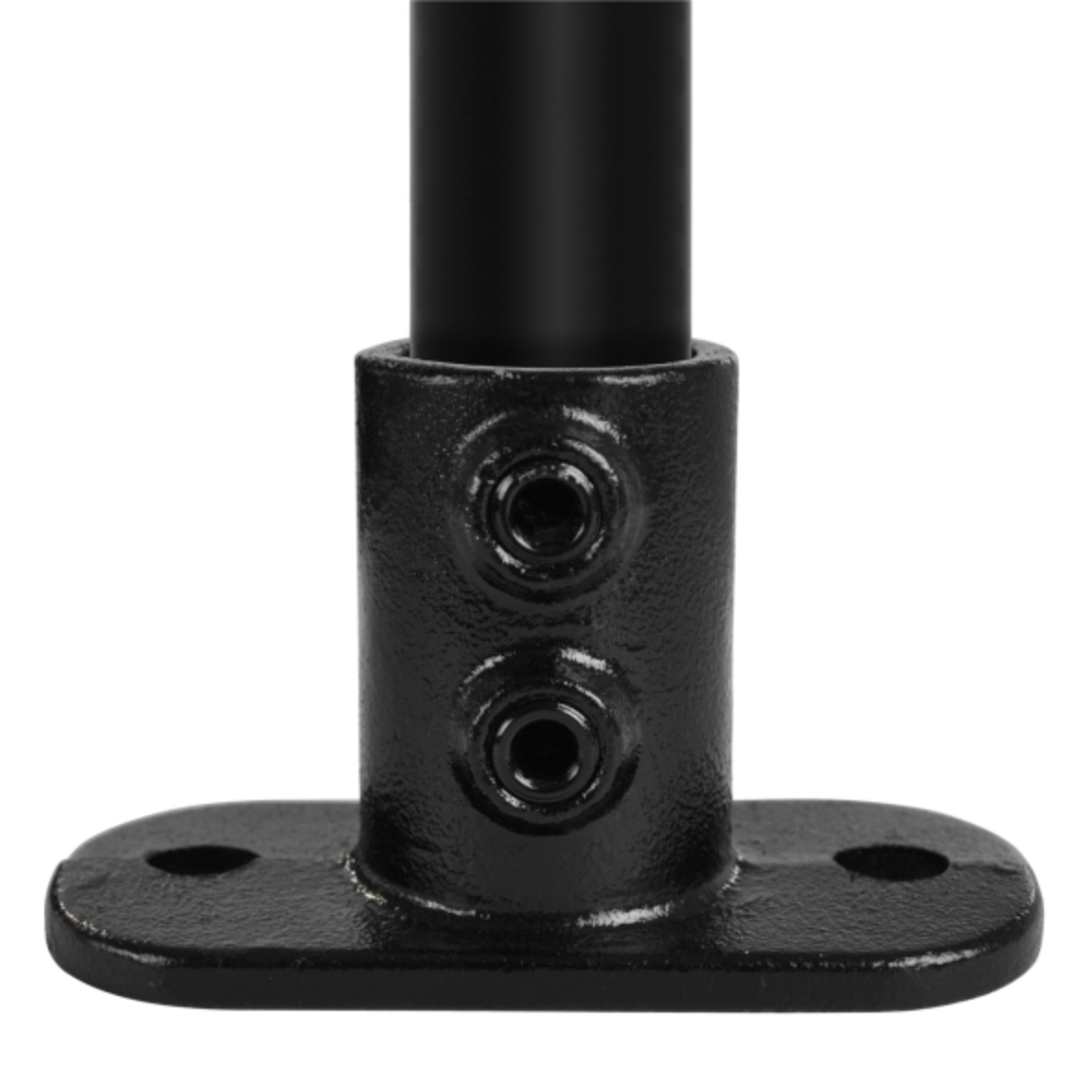 Ovale Voetplaat type 12 - 26,9mm Steigerbuiskoppeling zwart 