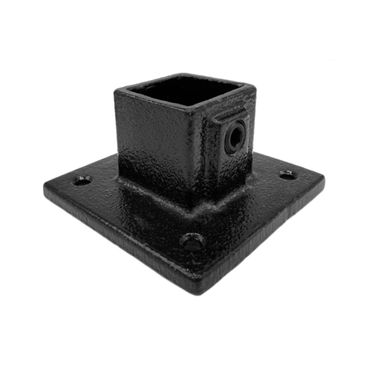 Vierkante voetplaat type 10S - 40mm Steigerbuiskoppeling vierkant Zwart 