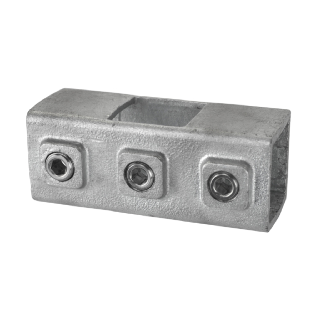 Kruisstuk in een vlak type 22S - 40mm Steigerbuiskoppeling vierkant zilver 