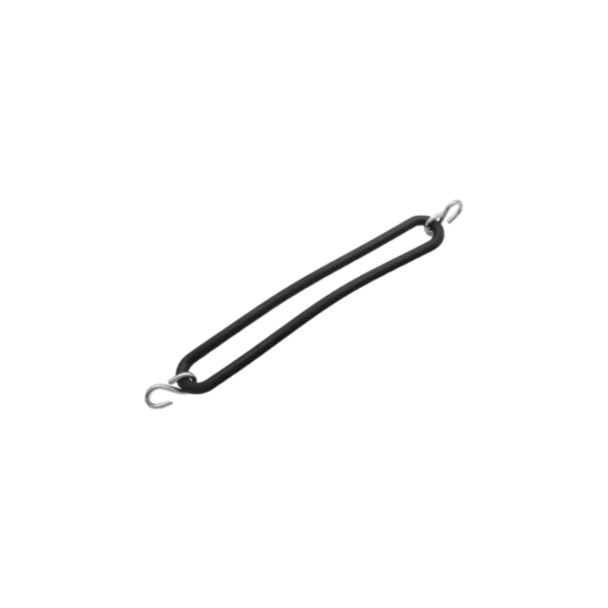 Tir-rubber 8mm 25cm met 2 aangeknepen s-haken