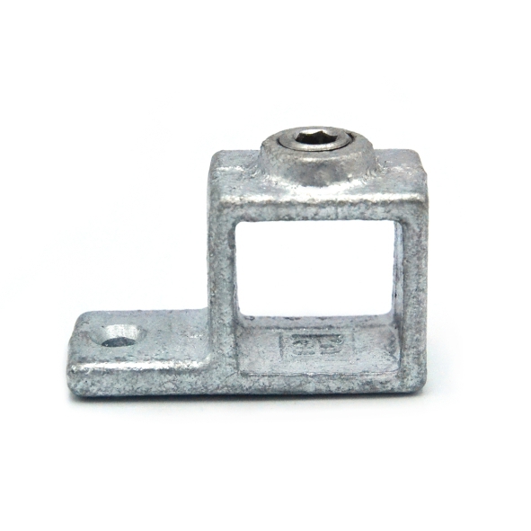 Oogdeel enkele lip type 55S - 25mm Steigerbuiskoppeling vierkant zilver 