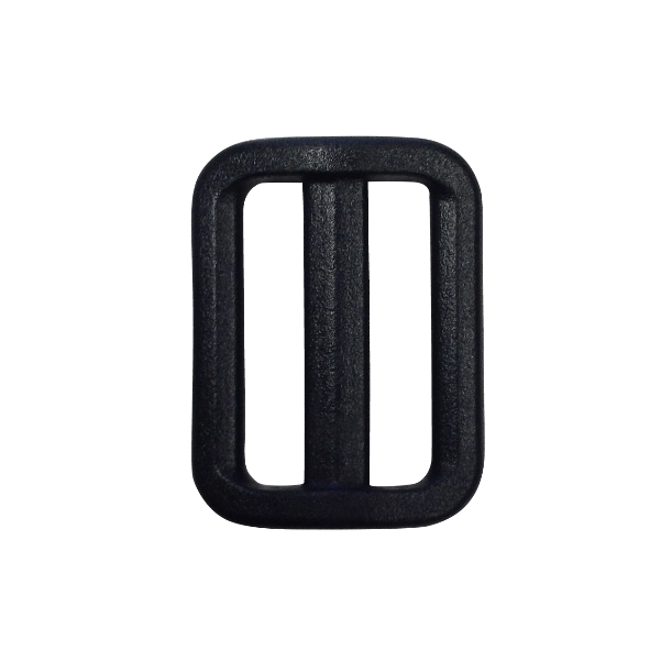 Bruggesp zwart kunststof voor 25mm polyester band