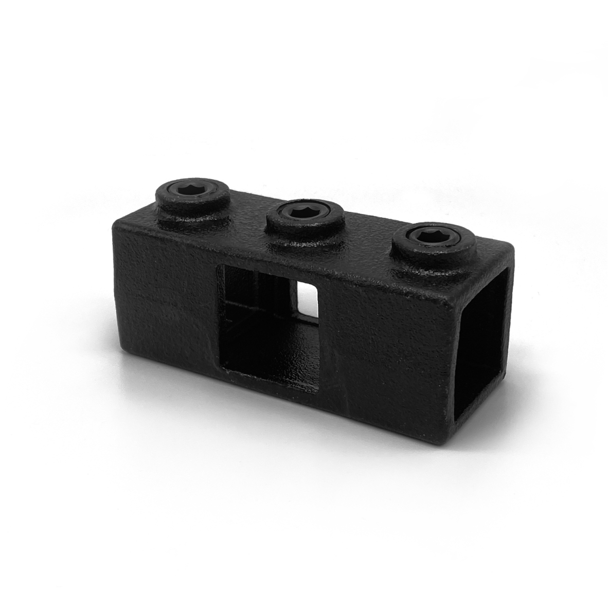 Kruisstuk in een vlak type 22S - 25mm Steigerbuiskoppeling vierkant Zwart 