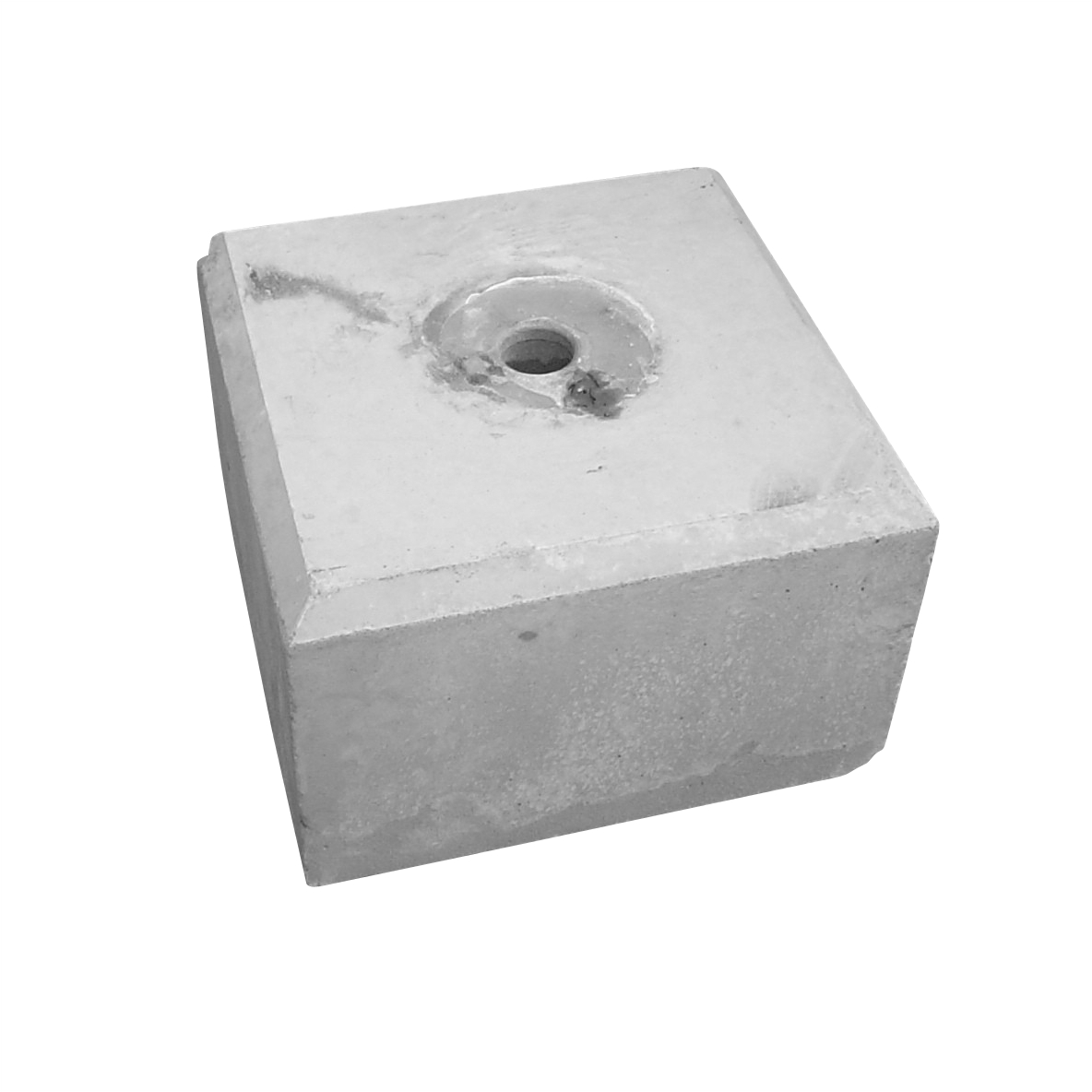 Betonblok met vaste buiskoppeling - 33,7mm