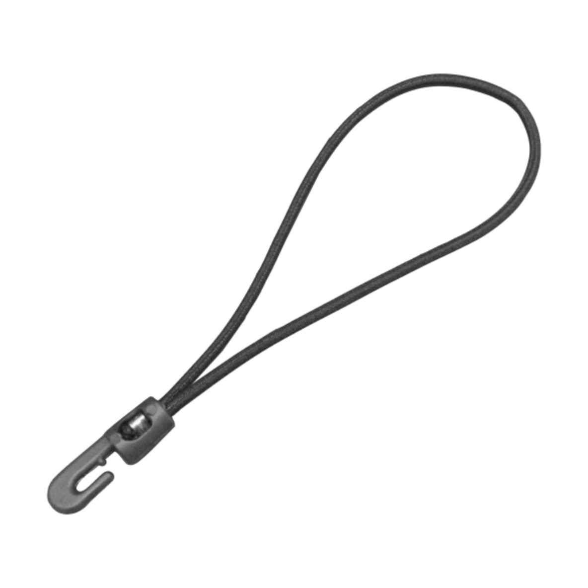 Spanner 2x4mm met kunststof minihaak 25cm Zwart