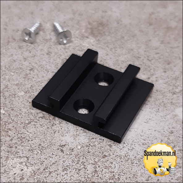 Lamp connector voor op textielframes en houten wanden