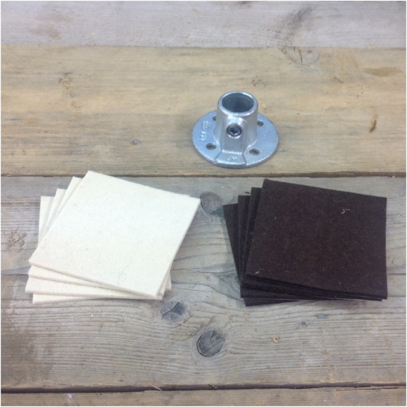 4 vellen antikrasvilt buiskoppeling meubel bruin 10x10cm