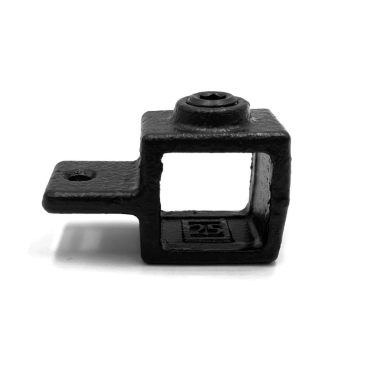 Oogdeel scharnierstuk type 36S - 25mm Steigerbuiskoppeling vierkant Zwart 