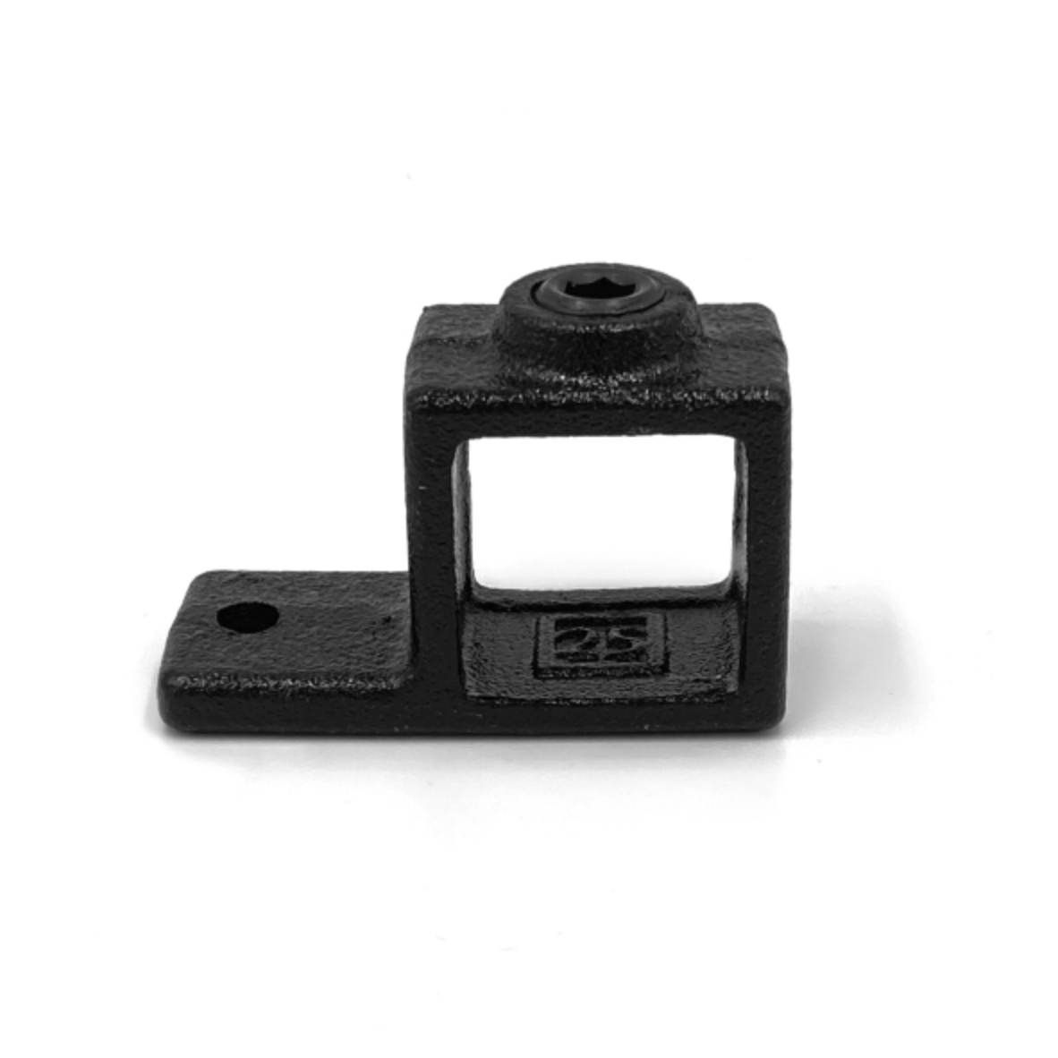 Oogdeel enkele lip type 55S - 25mm Steigerbuiskoppeling vierkant Zwart 