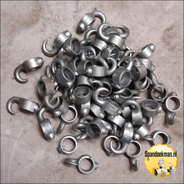 Haak met punt 33,7mm zilver Restpartij 53 stuks Op=OP Prijs per stuk!