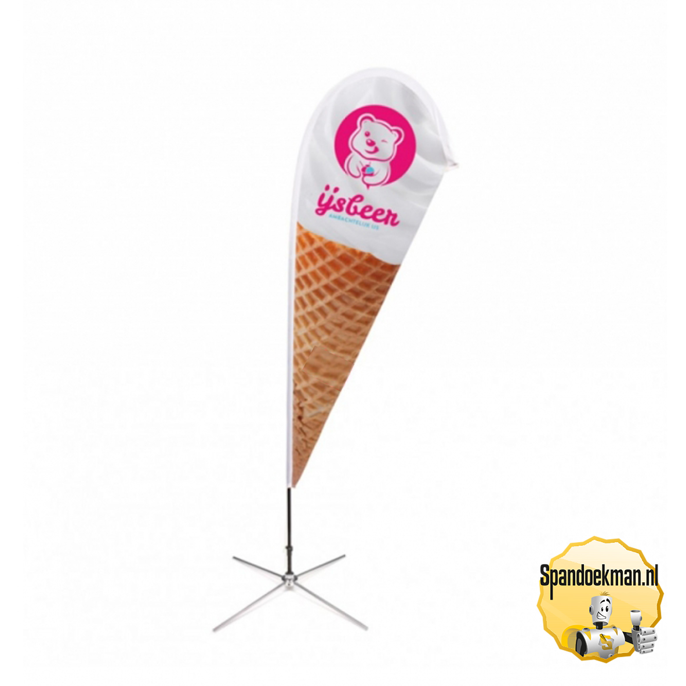Beachvlag inclusief beachpole model Waveflag Small 70x210cm