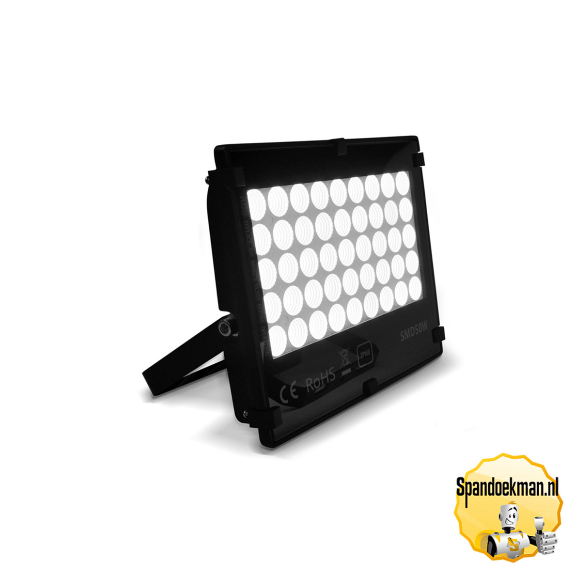 Ledspot 50 watt incl. 5 meter snoer en eurostekker.