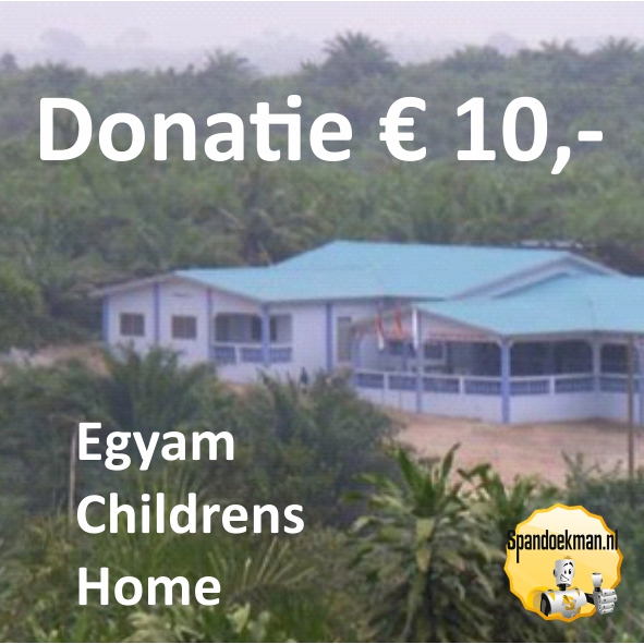 Donatie van 10 euro voor Egyam Childrens Home Ghana