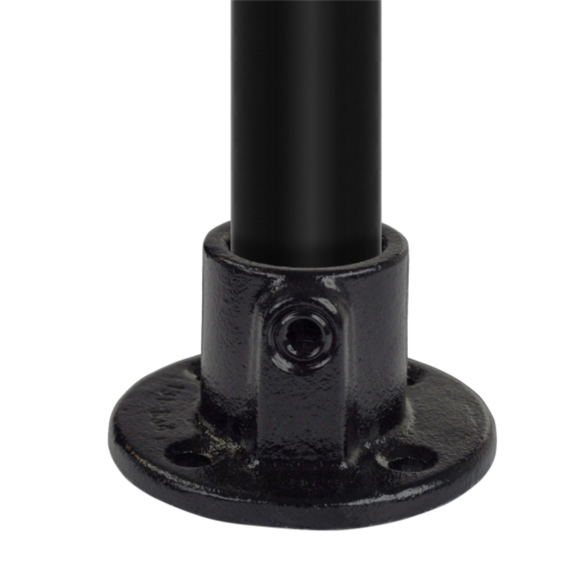 Ronde voetplaat type 10 - 48,3mm Steigerbuiskoppeling zwart 