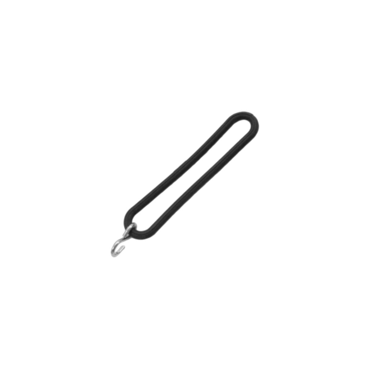 Tir-rubber 8mm 18cm met 1 aangeknepen s-haak