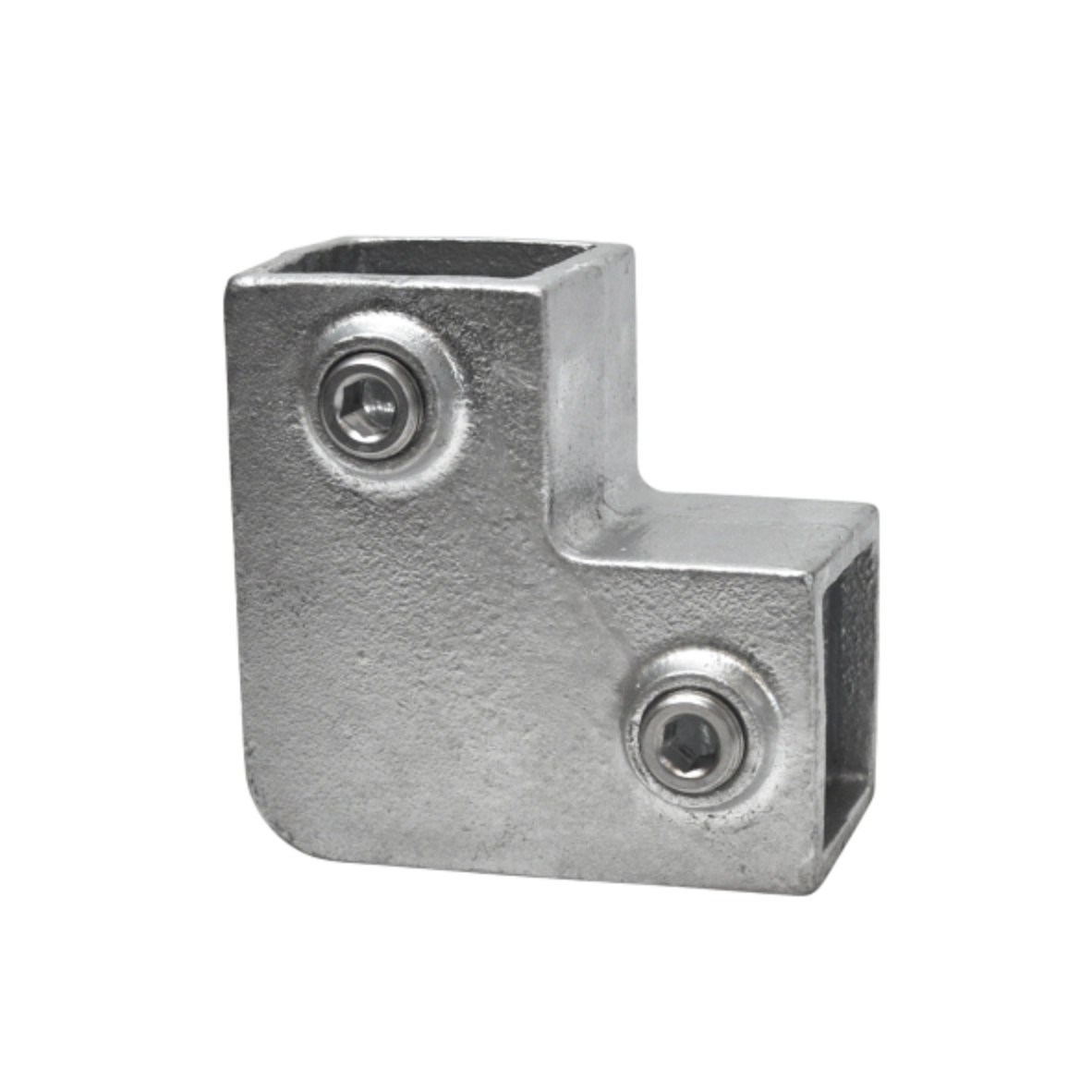 Kniestuk 90 graden type 6S - 40mm Steigerbuiskoppeling vierkant zilver 
