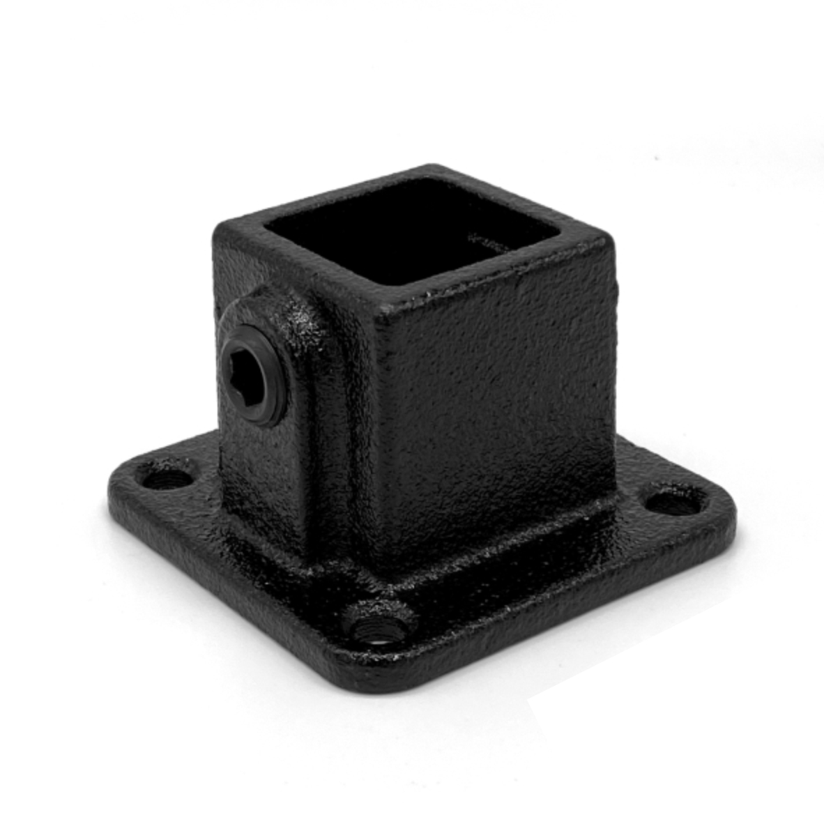 Vierkante voetplaat type 11S - 25mm Steigerbuiskoppeling vierkant Zwart 