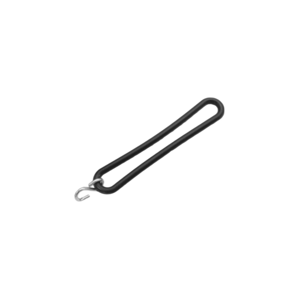 Tir-rubber 8mm 20cm met 1 aangeknepen s-haak