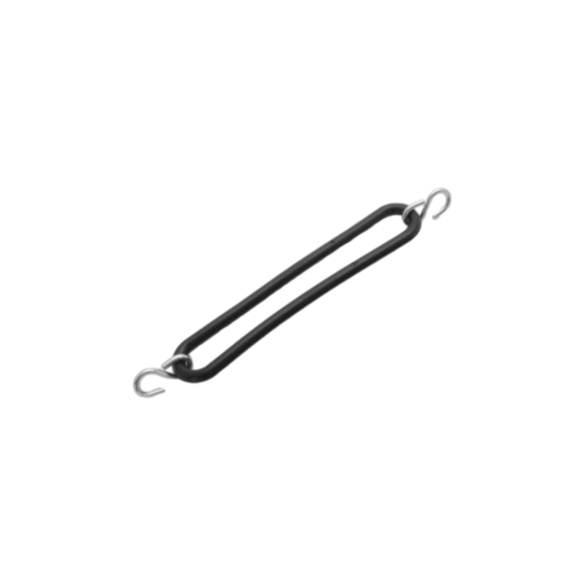 Tir-rubber 8mm 20cm met 2 aangeknepen s-haken