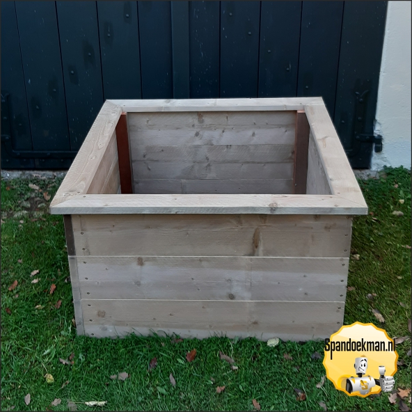 Moestuinbak hoog Vintage steigerhout 110x110x60cm