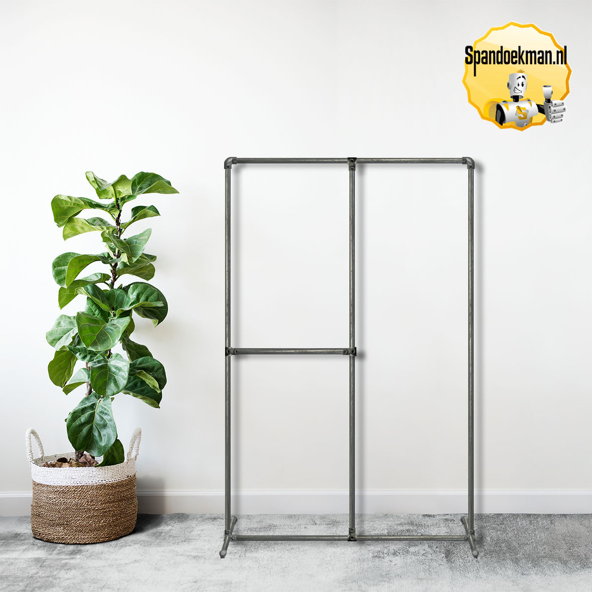 Kledingrek hang hoog en laag 100x160x60cm