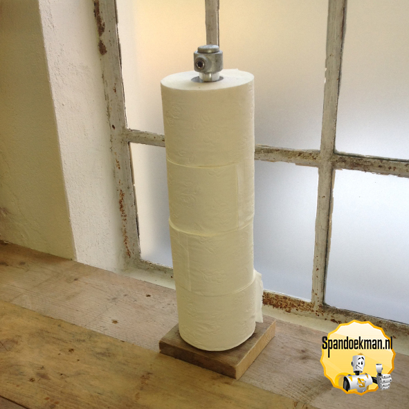 Toiletrolhouder staand voor 4 rollen 26,9mm