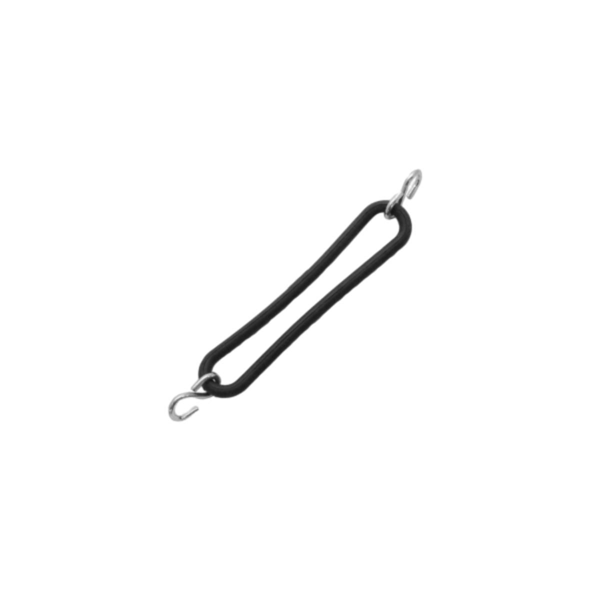 Tir-rubber 8mm 18cm met 2 aangeknepen s-haken