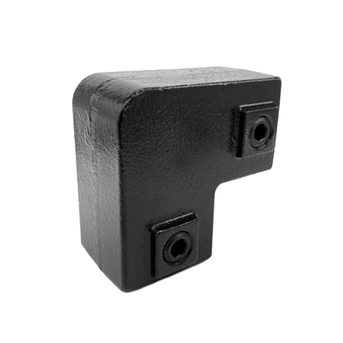 Kniestuk type 6S - 40mm Steigerbuiskoppeling vierkant Zwart 