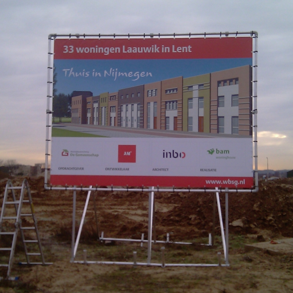 Vrijstaand frame 400x300cm 150cm boven het maaiveld