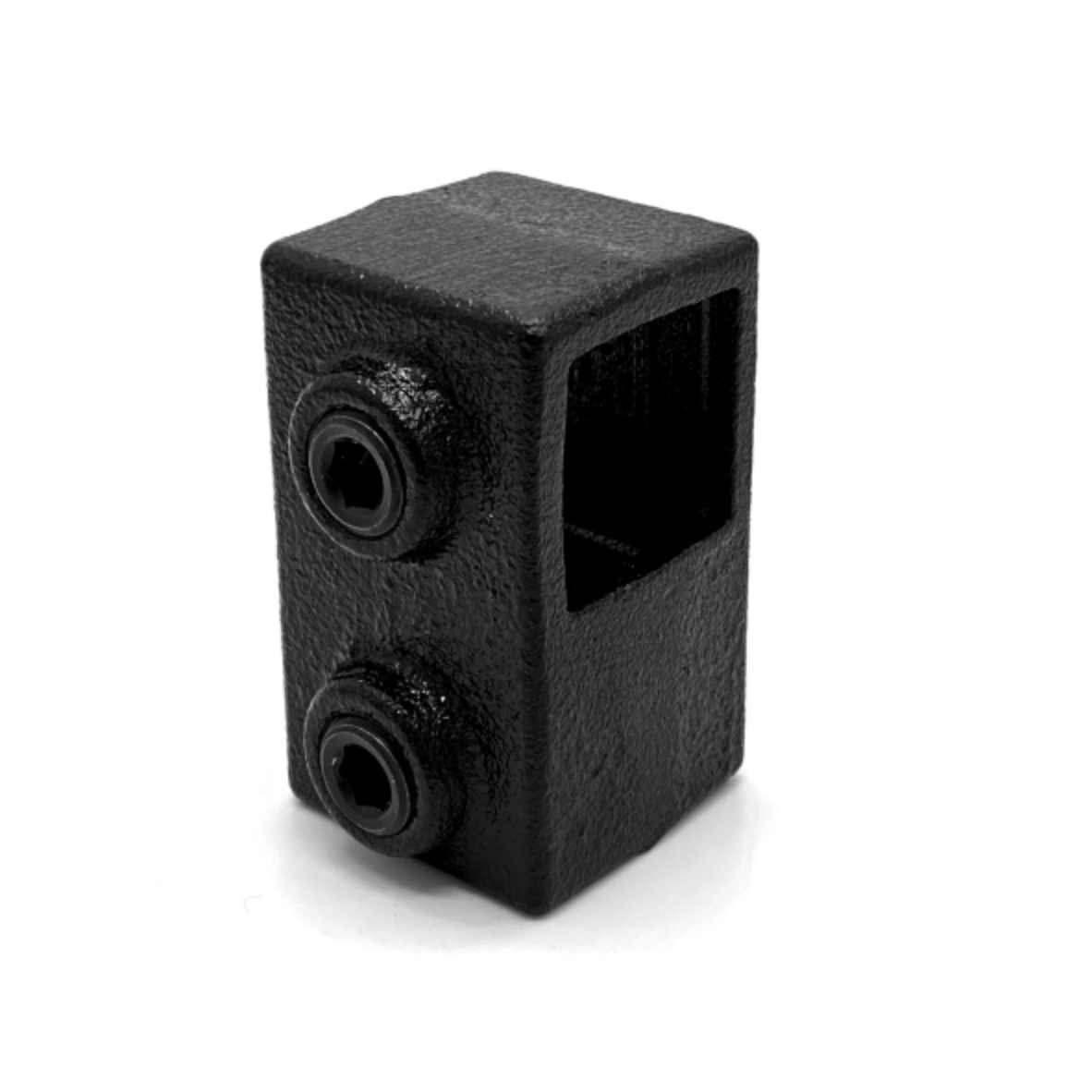 Kort T-stuk type 2S - 25mm Steigerbuiskoppeling vierkant Zwart 