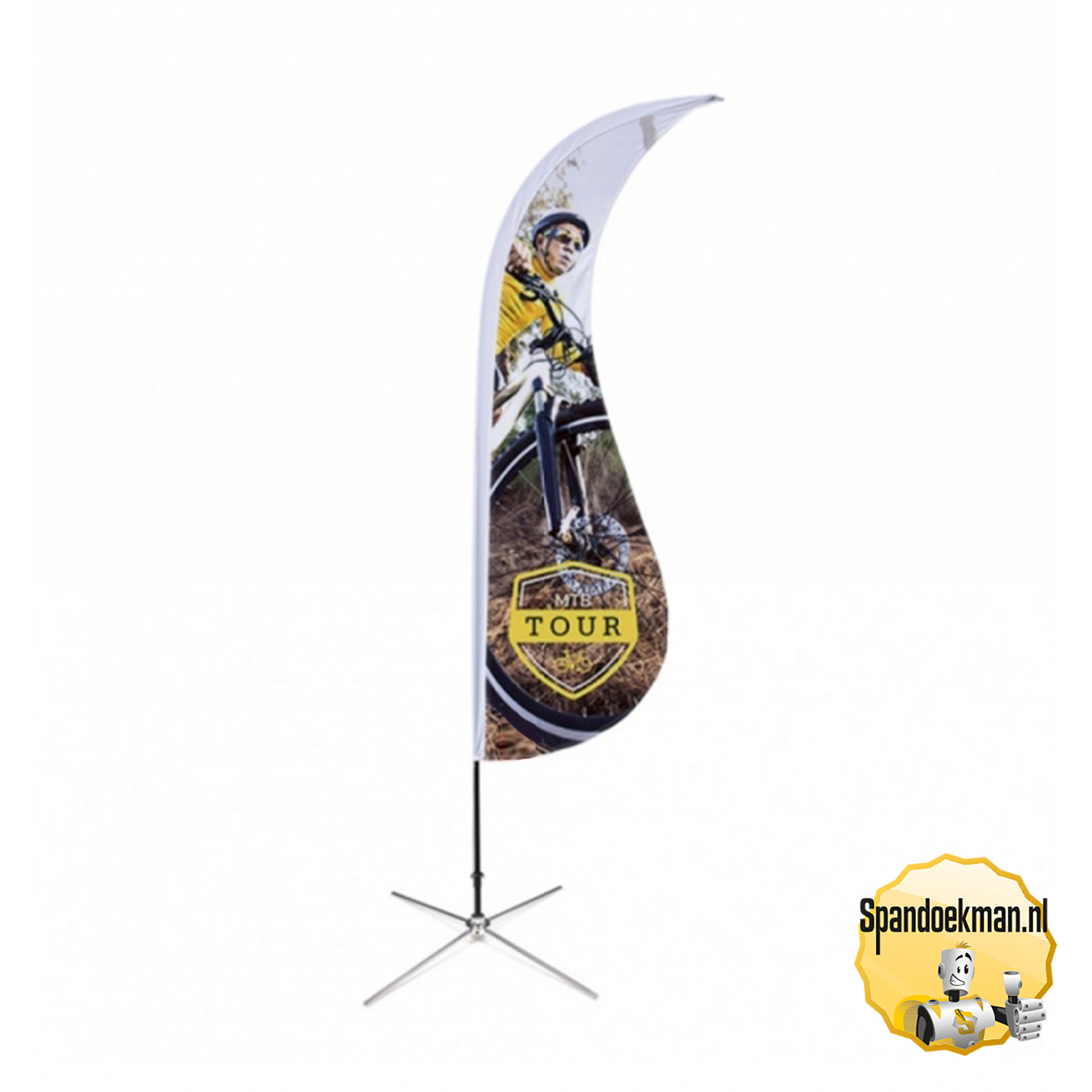 Beachvlag inclusief beachpole model Dropflag Small 70x180cm