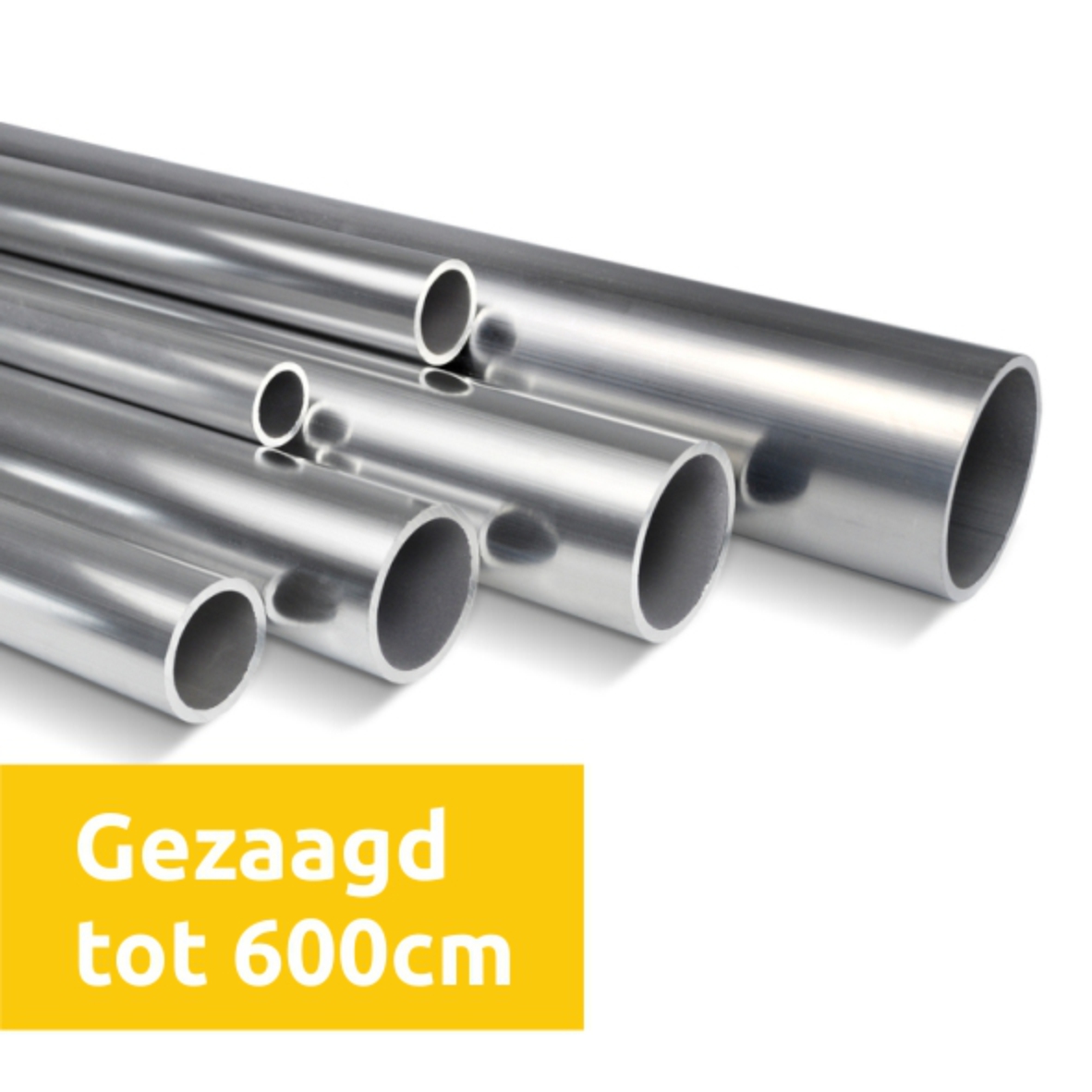 Steigerbuis Aluminium 33,7mm op maat gezaagd tot 600cm - 3mm wanddikte