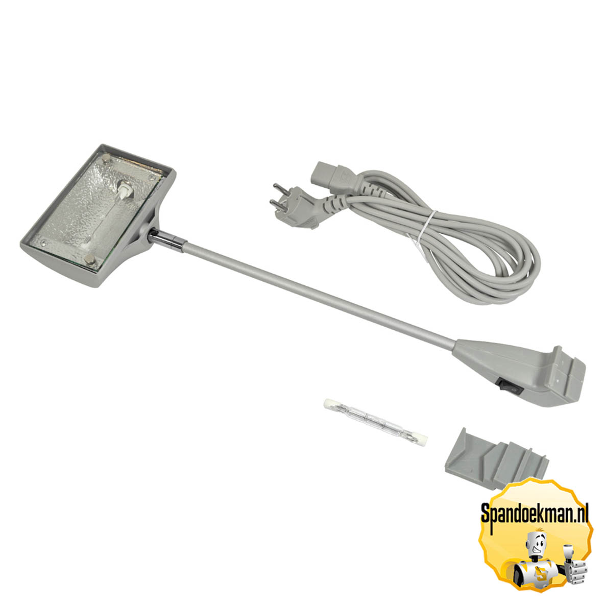 Spot halogeen voor pop-up presentatiewanden 150Watt zilver 