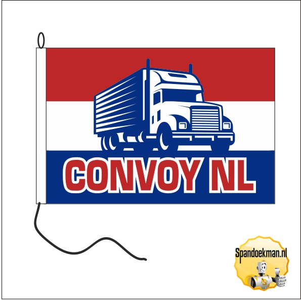 Vlag bedrukt #ConvoyNL 150x100cm 1 week! OP=OP